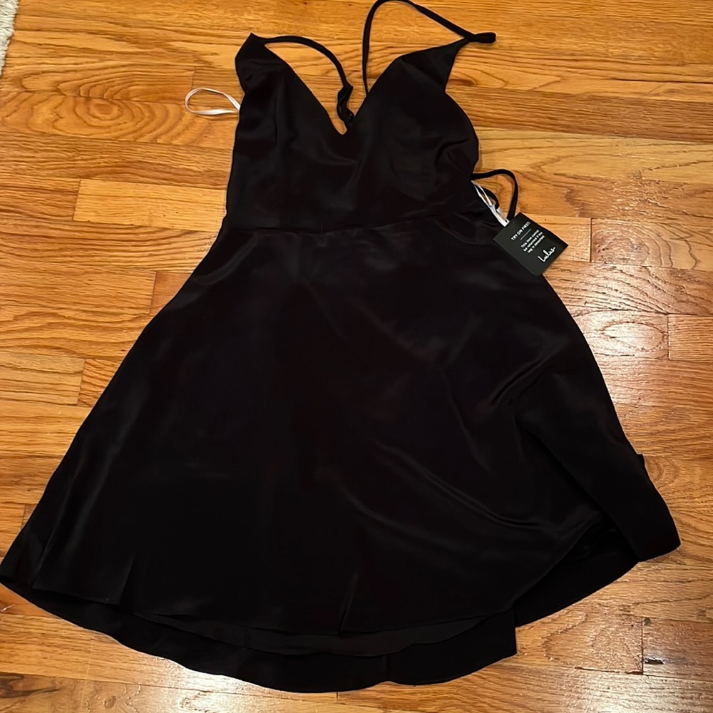 Lulus, black dress, size large, never worn with tags